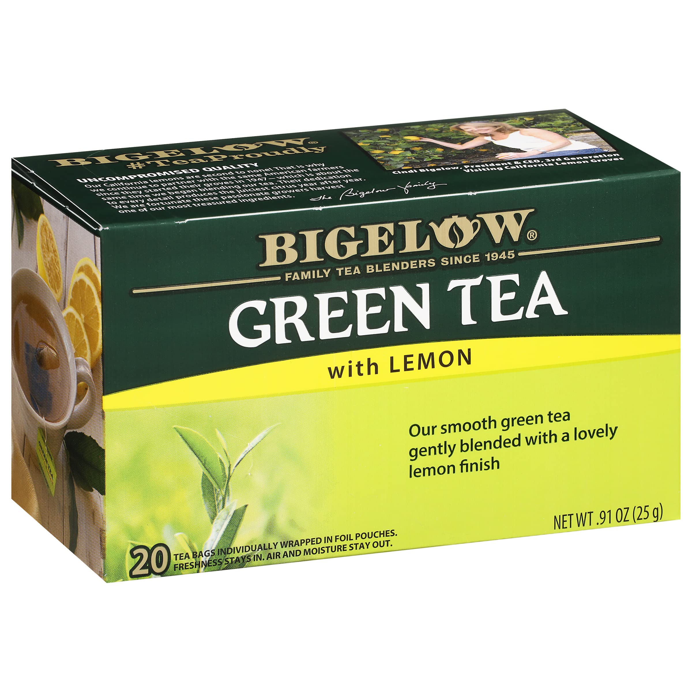 green tea and lemon tea