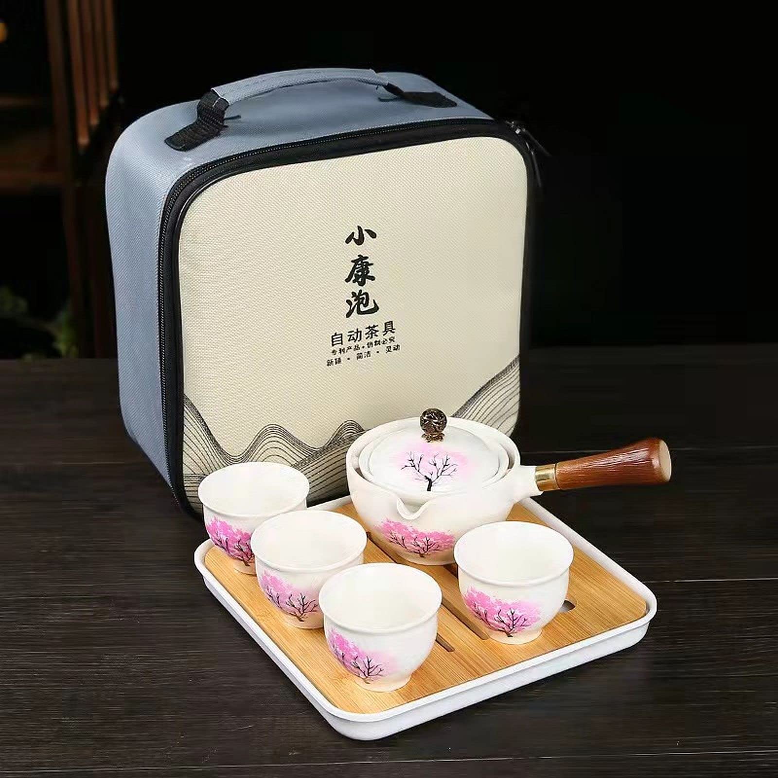 Elegant Ceramic Travel Tea Set: Perfect for Tea Time Anywhere, Anytime