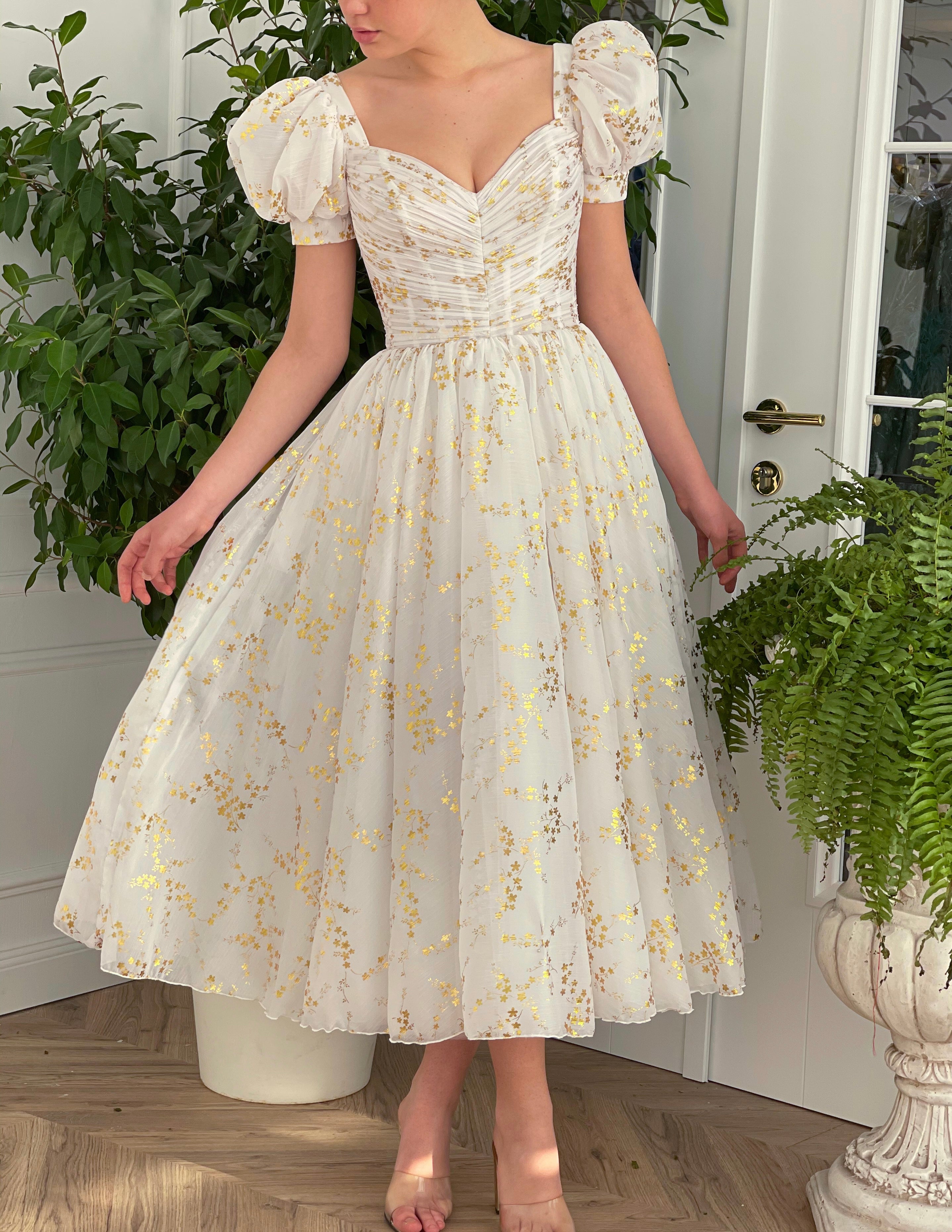 white tea dress