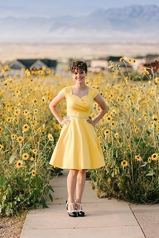 yellow tea party dress