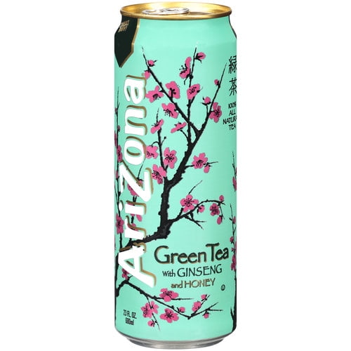 green tea in can
