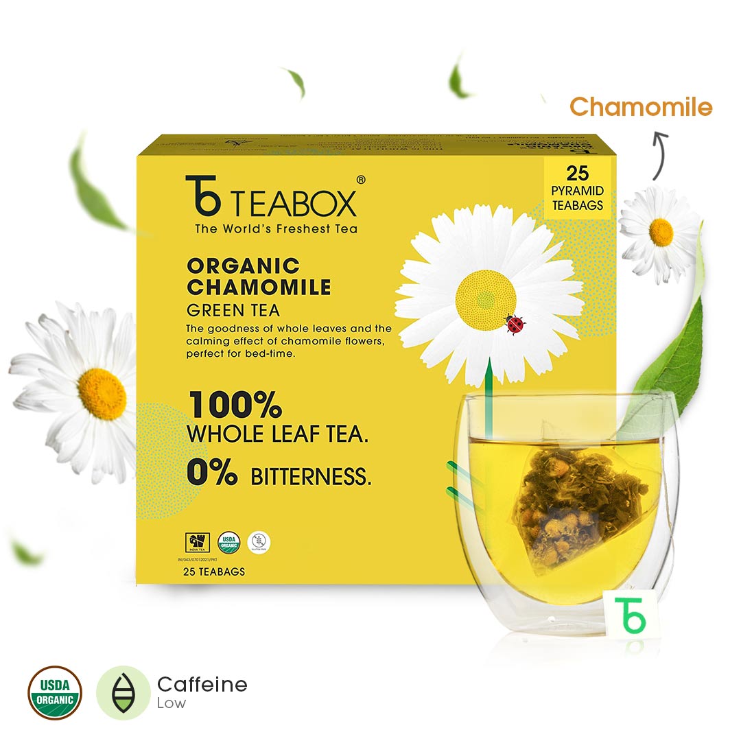 green tea and chamomile tea together
