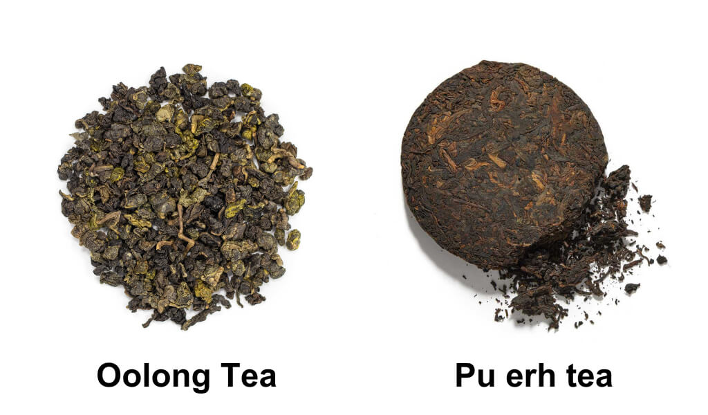 oolong vs pu erh tea