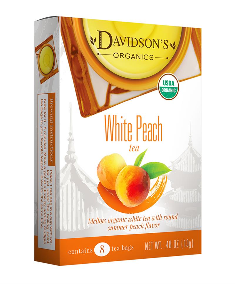 white tea and peach