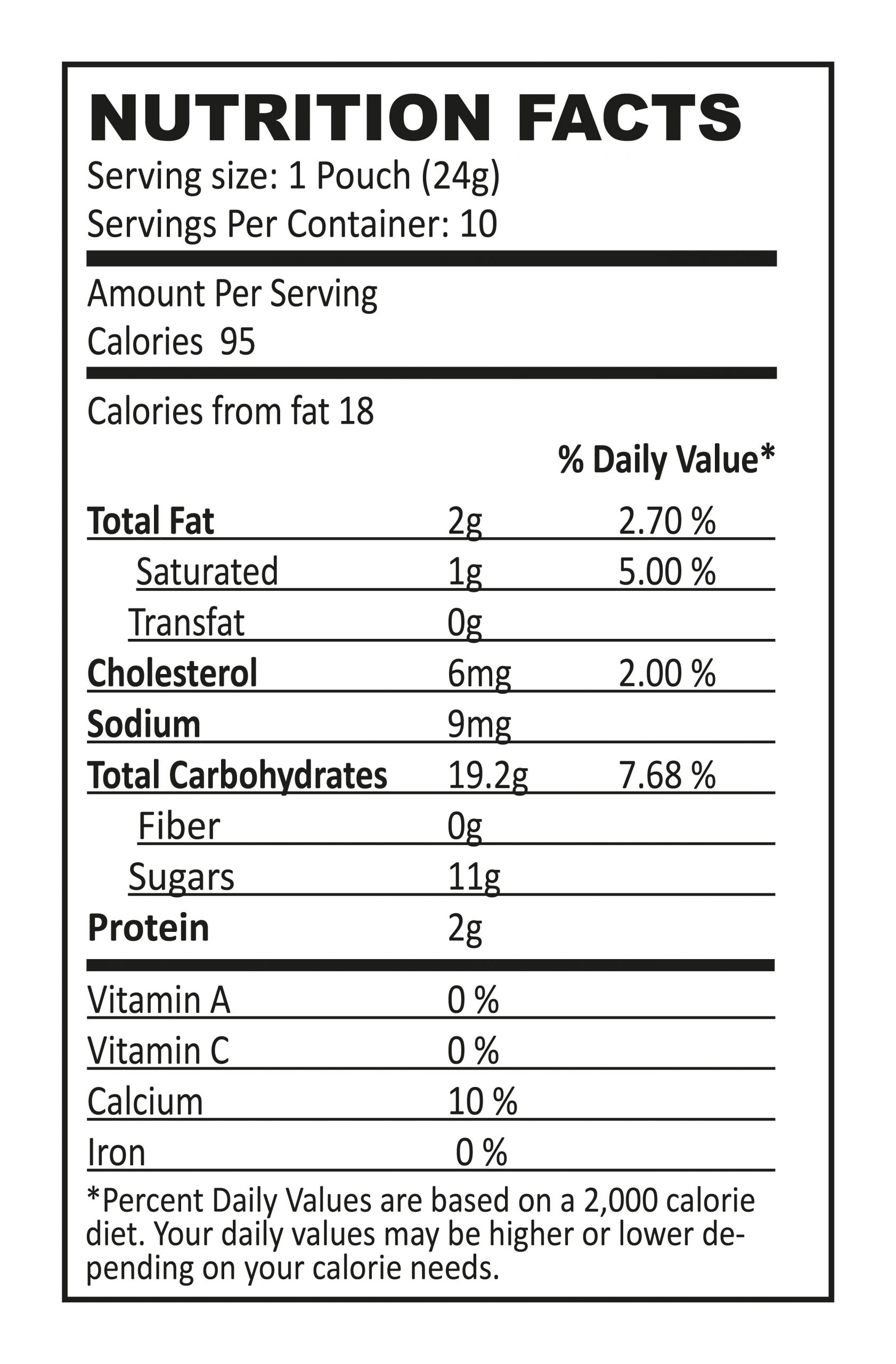 chai tea latte nutrition info