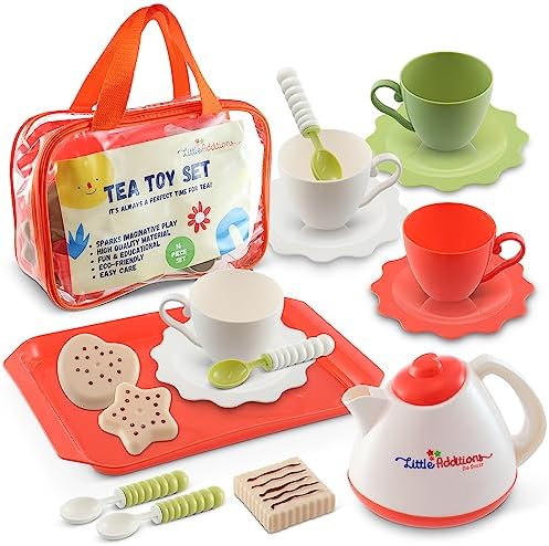 Top Childs Plastic Tea Set for Tea Parties: Ideal for Kids Ages 3-5