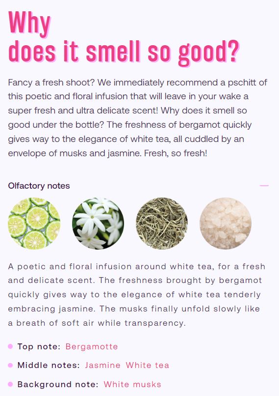 what does white tea smell like