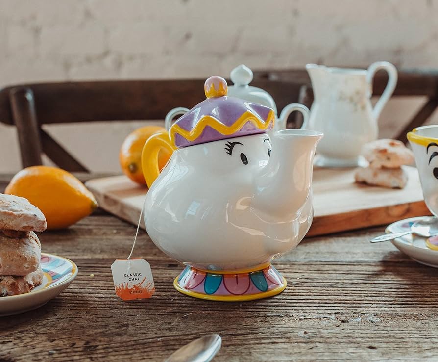 Buy Beauty and the Beast Tea Set Online: Unique Mrs. Potts Teapot & Chip Cups