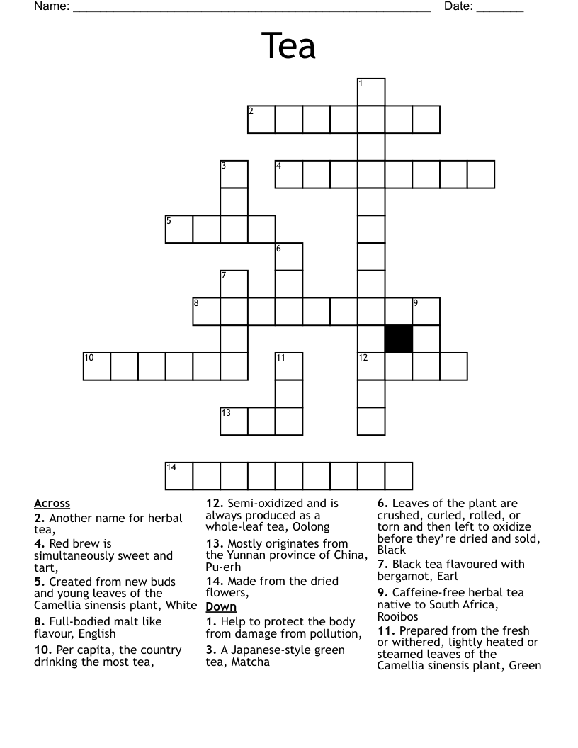 Crossword Clue Answers: Discover the Best Black Tea Varieties