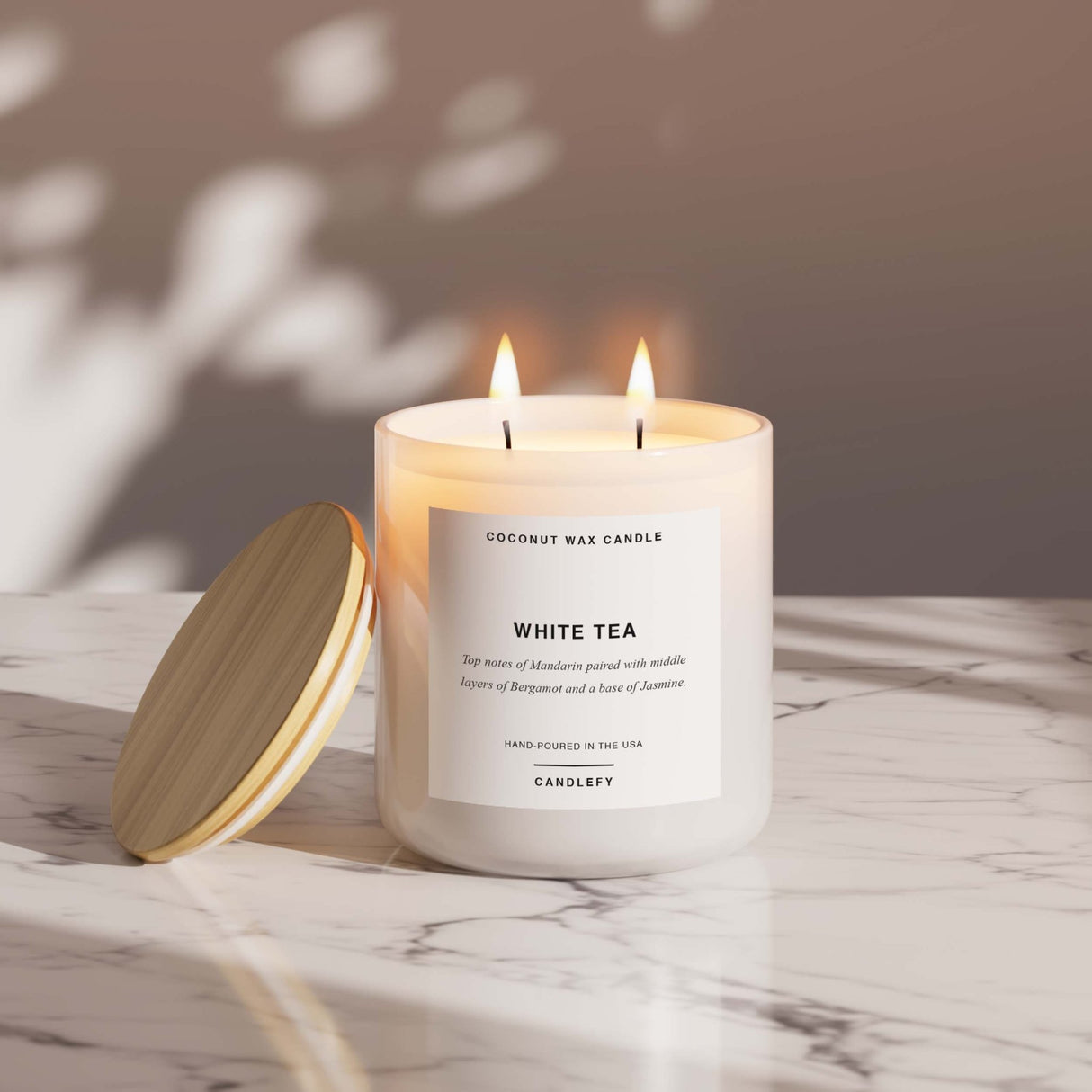 white tea candle