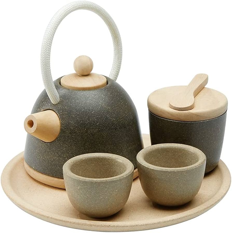 Wooden Tea Set Toy for Kids – Eco-Friendly & Non-Toxic Pretend Play Set