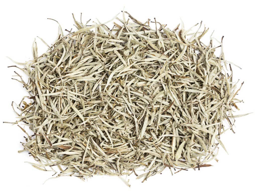 white tea leaves