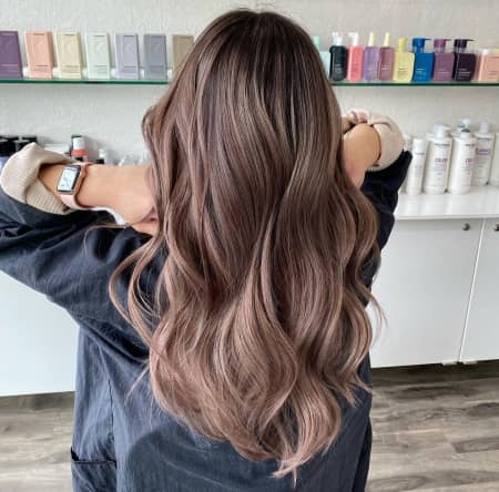 milk tea dark brown hair