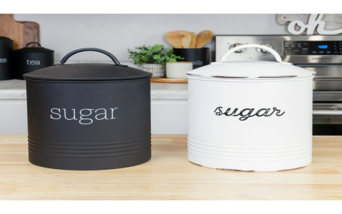 Stylish Black Tea Coffee Sugar Containers for Your Kitchen Counter