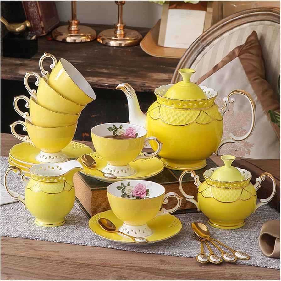 tea set yellow