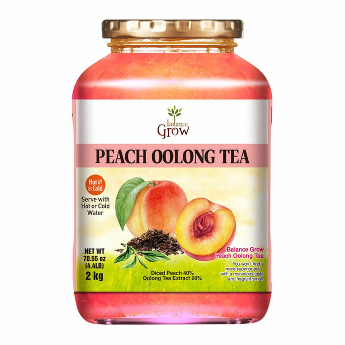 balance grow peach oolong tea