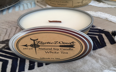 white tuscany soy candle tea