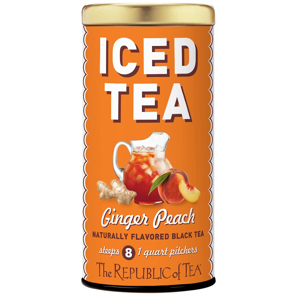 republic peach ginger red vs black tea cold brew