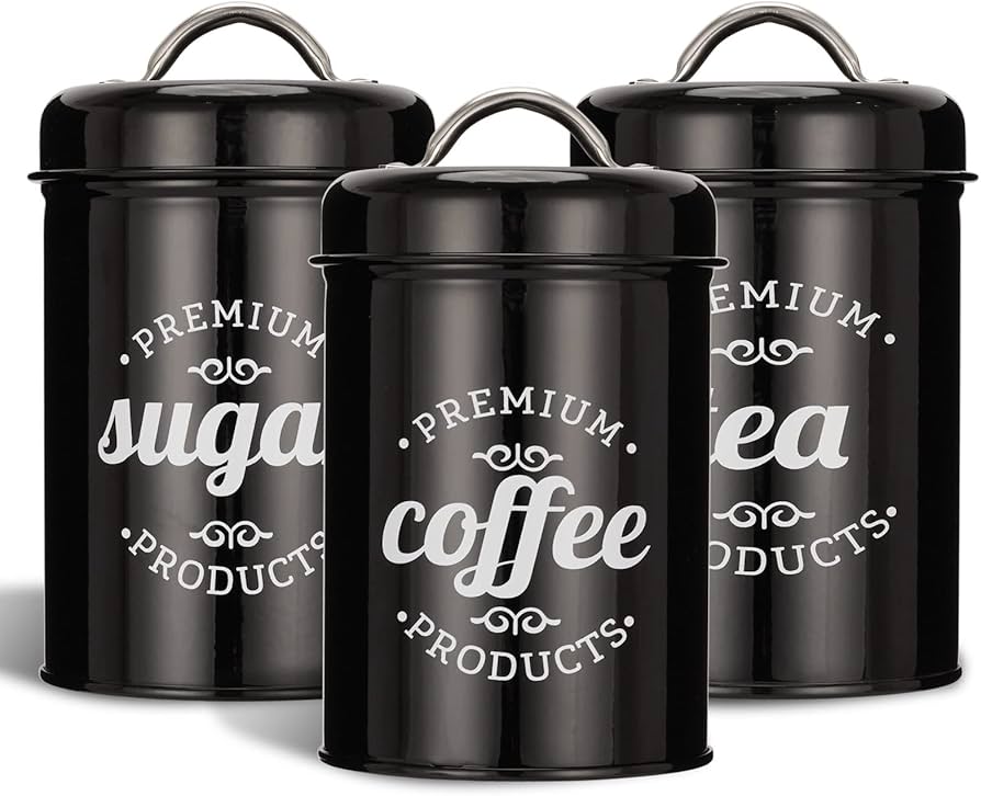 Best Black Tea Coffee Canisters for Kitchen Storage & Organization