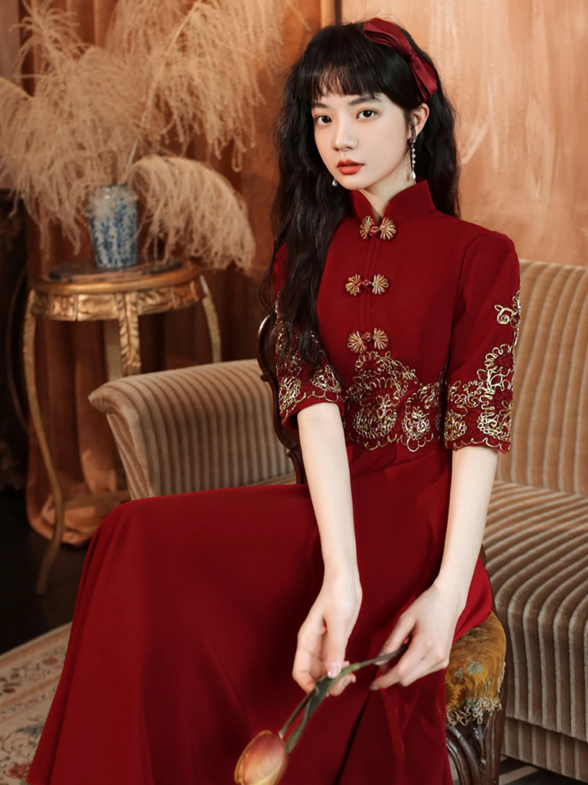 Traditional Chinese Tea Ceremony Wedding Dresses: Timeless Elegance in Qipao