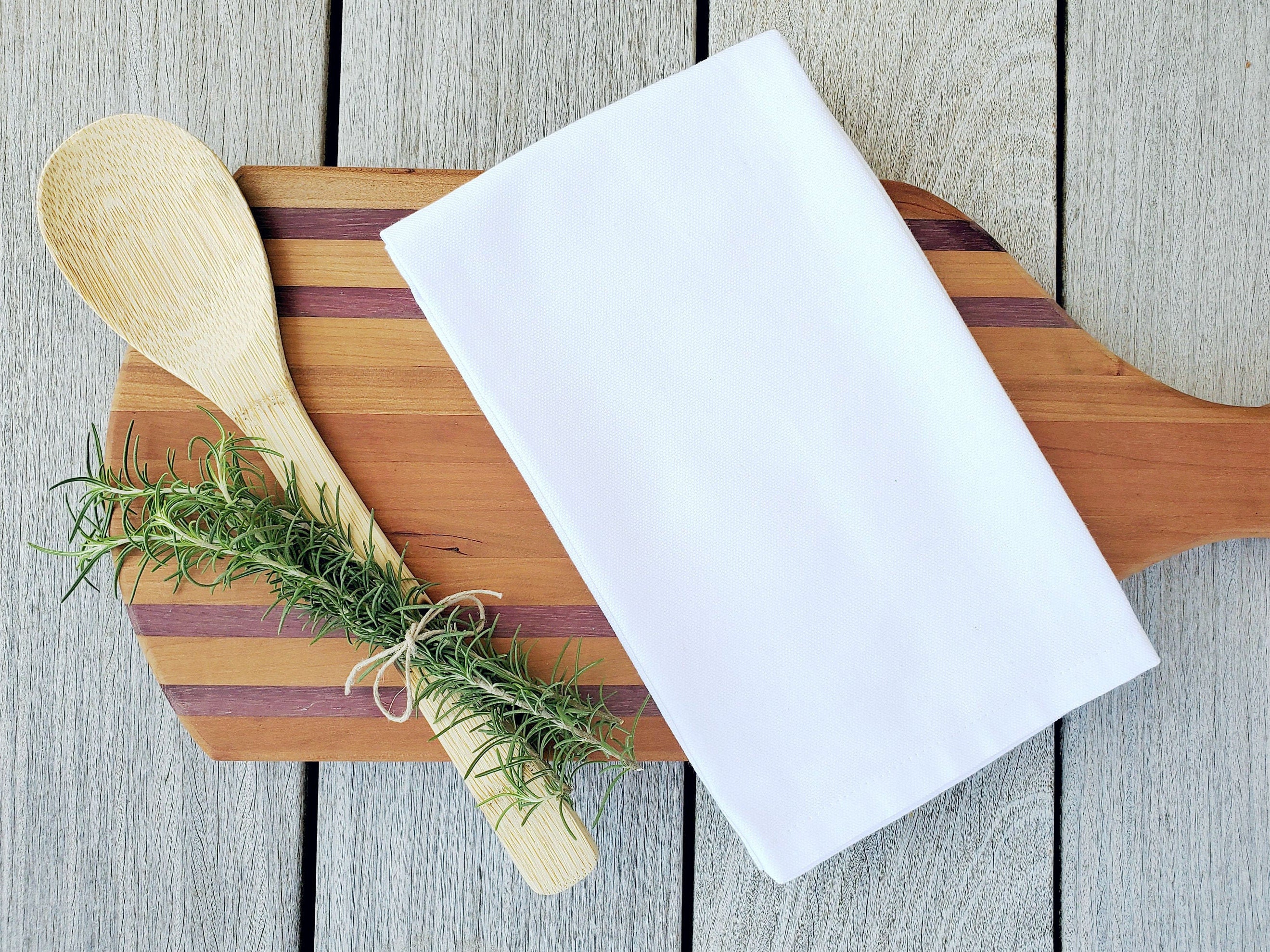 white tea towels