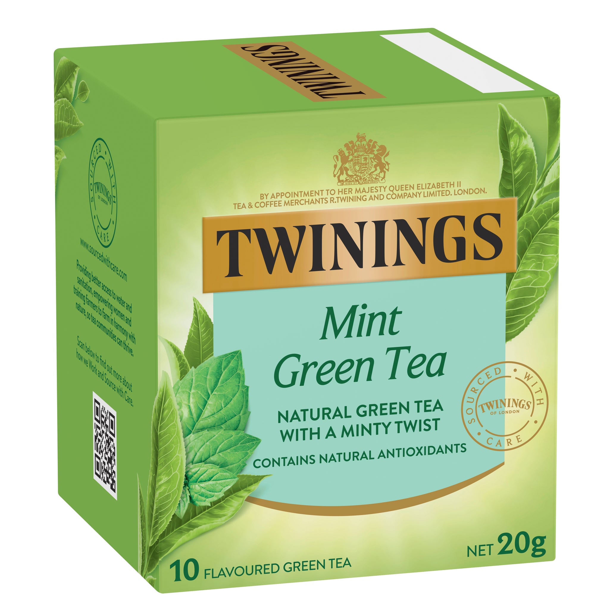 green tea and mint tea
