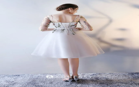 white tea length dresses