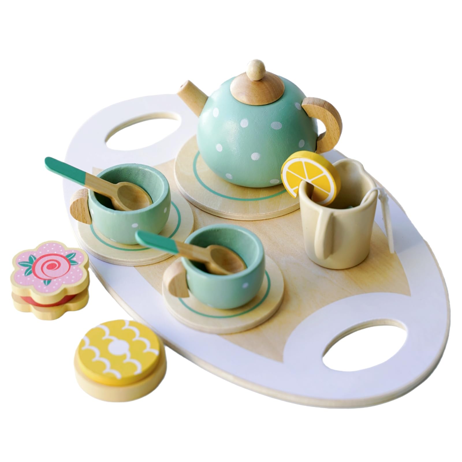 Wooden Toy Tea Set for Kids: Perfect Pretend Play Tea Party Set