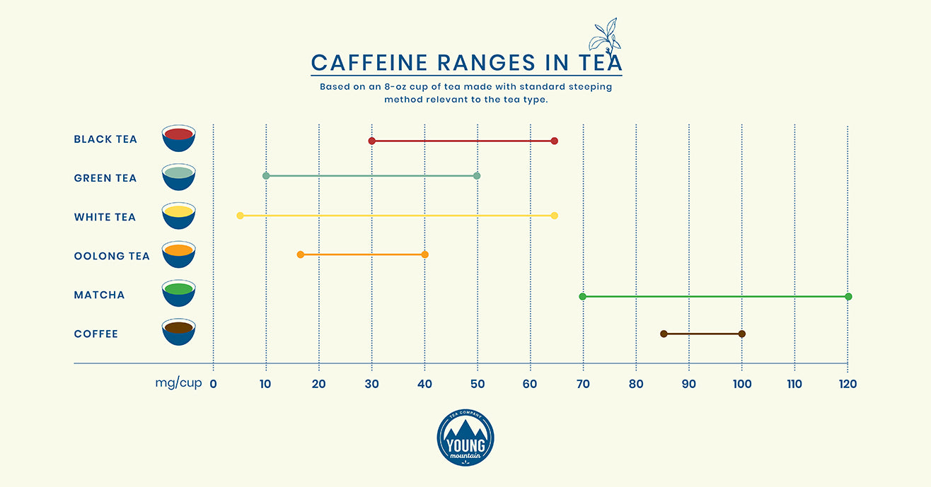 caffeine in oolong tea vs coffee