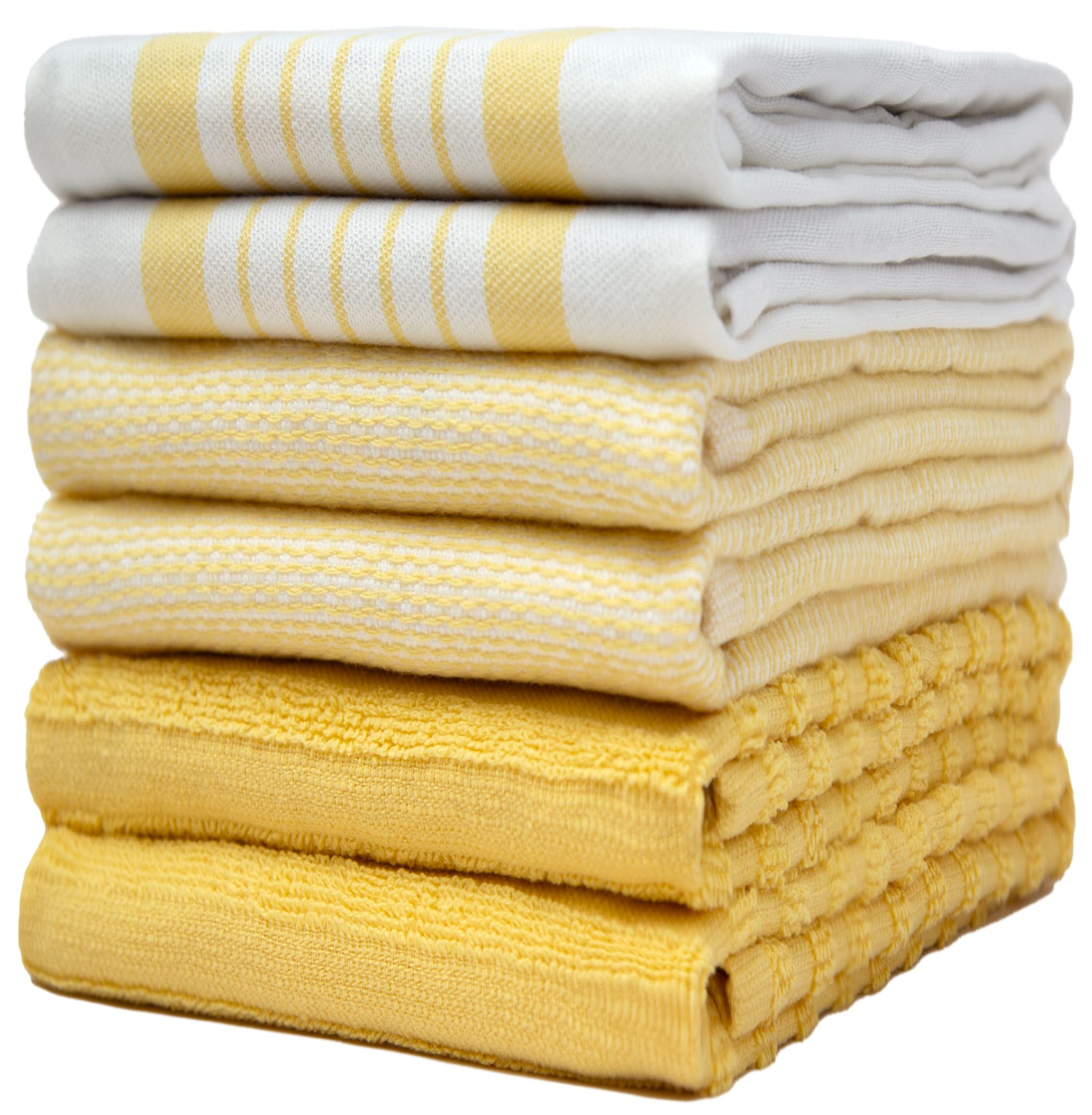 tea towels yellow