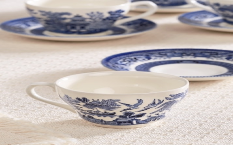 white tea cups and saucers