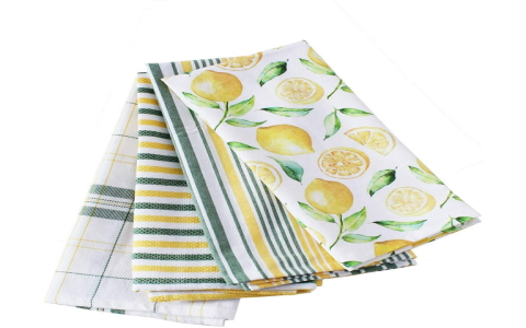 tea towels yellow
