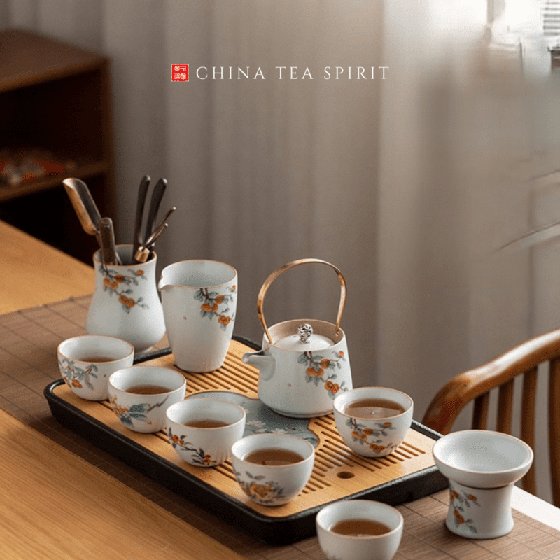 Premium Chinese China Tea Set: Traditional Porcelain Tea Set for Elegant Tea Time