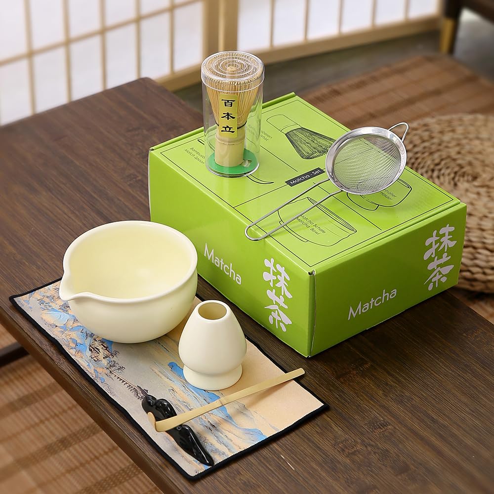 Premium Ceremonial Matcha Tea Set with Essential Tools for Authentic Preparation