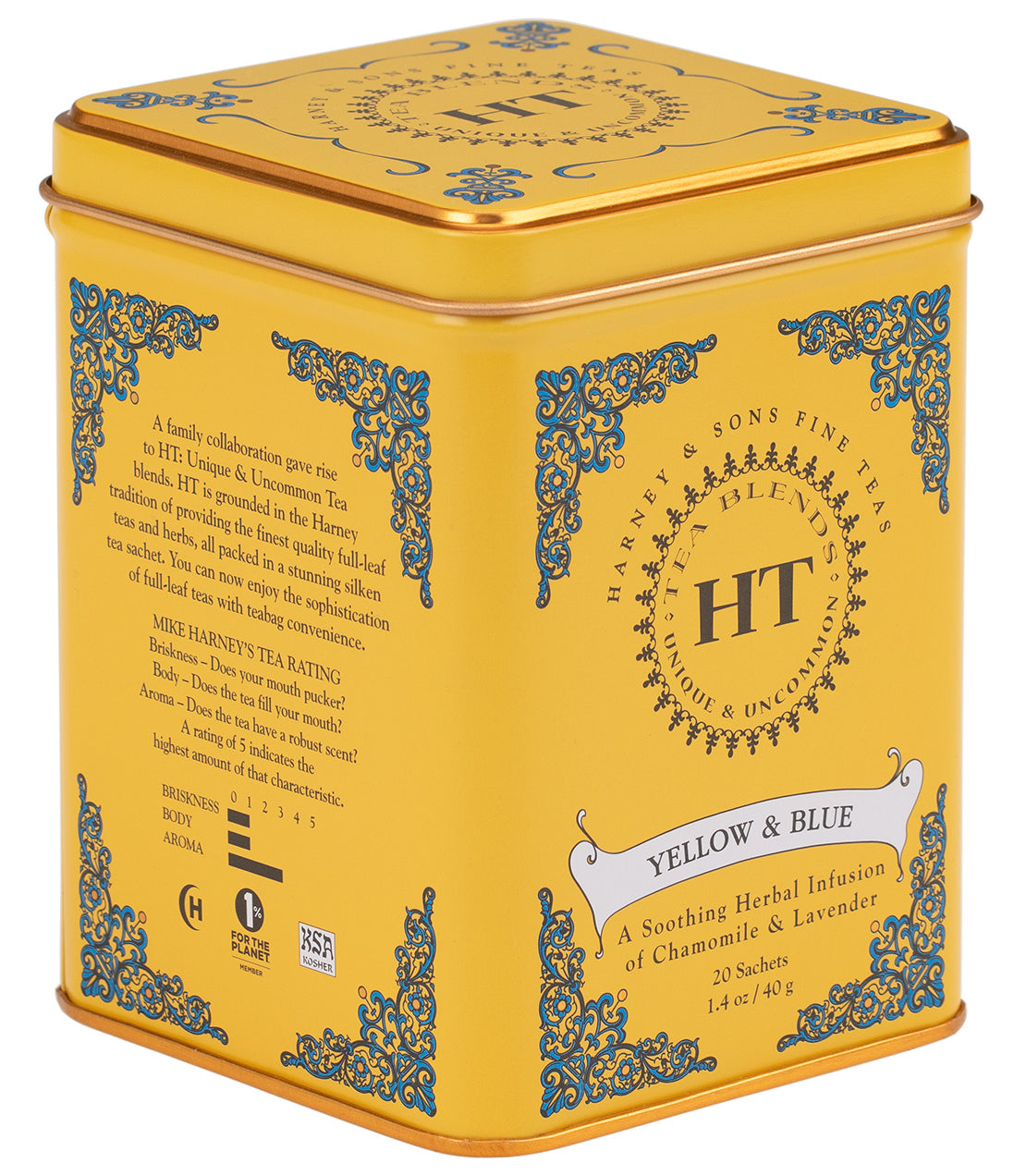 yellow and blue tea