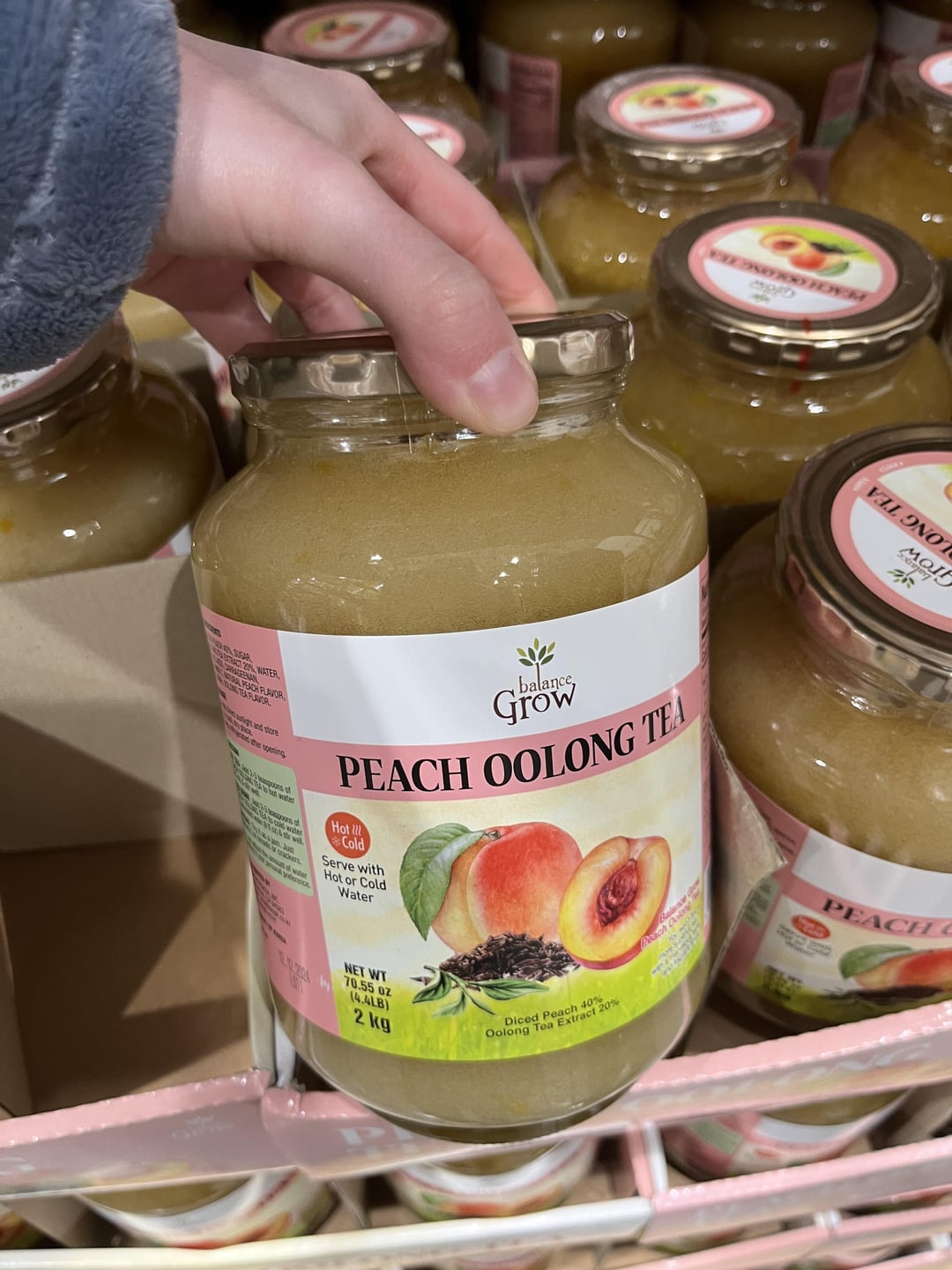 balance grow peach oolong tea