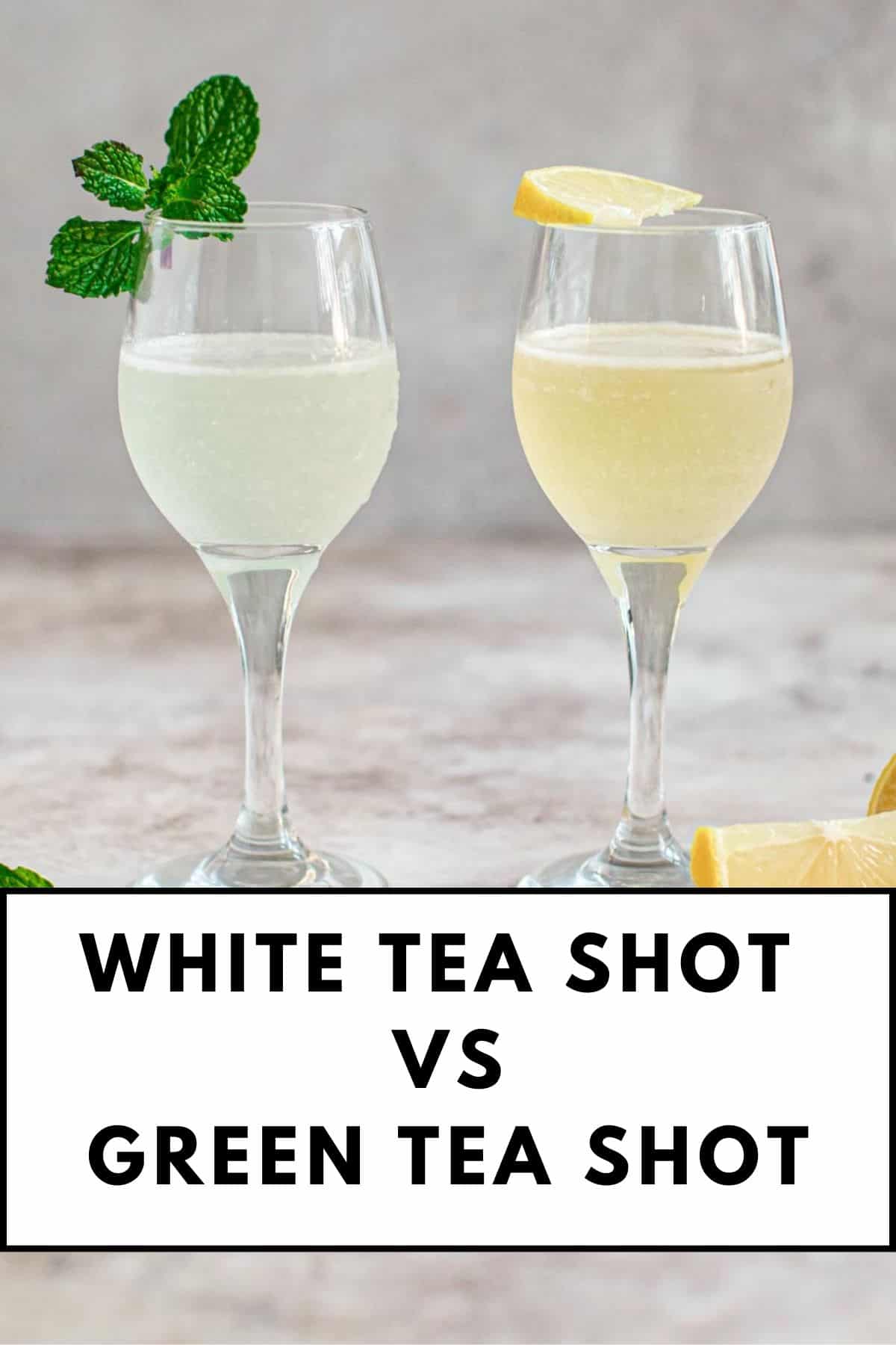 white tea vs green tea shot