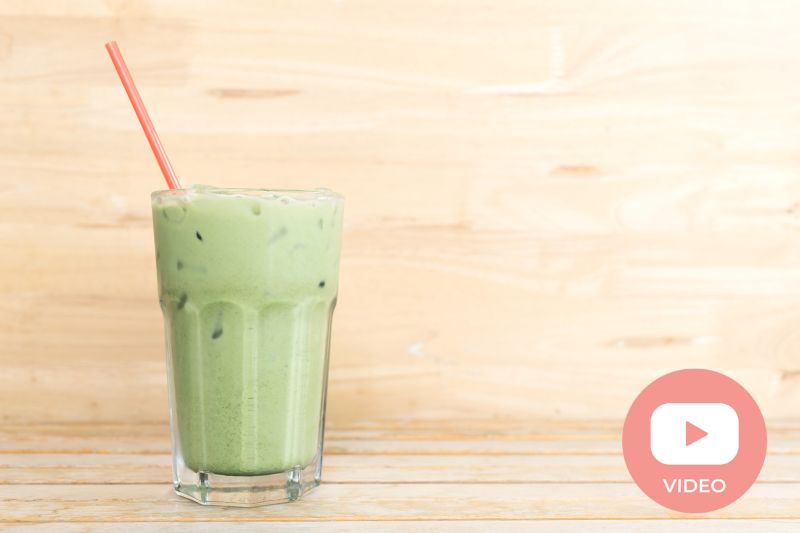 green tea and milk