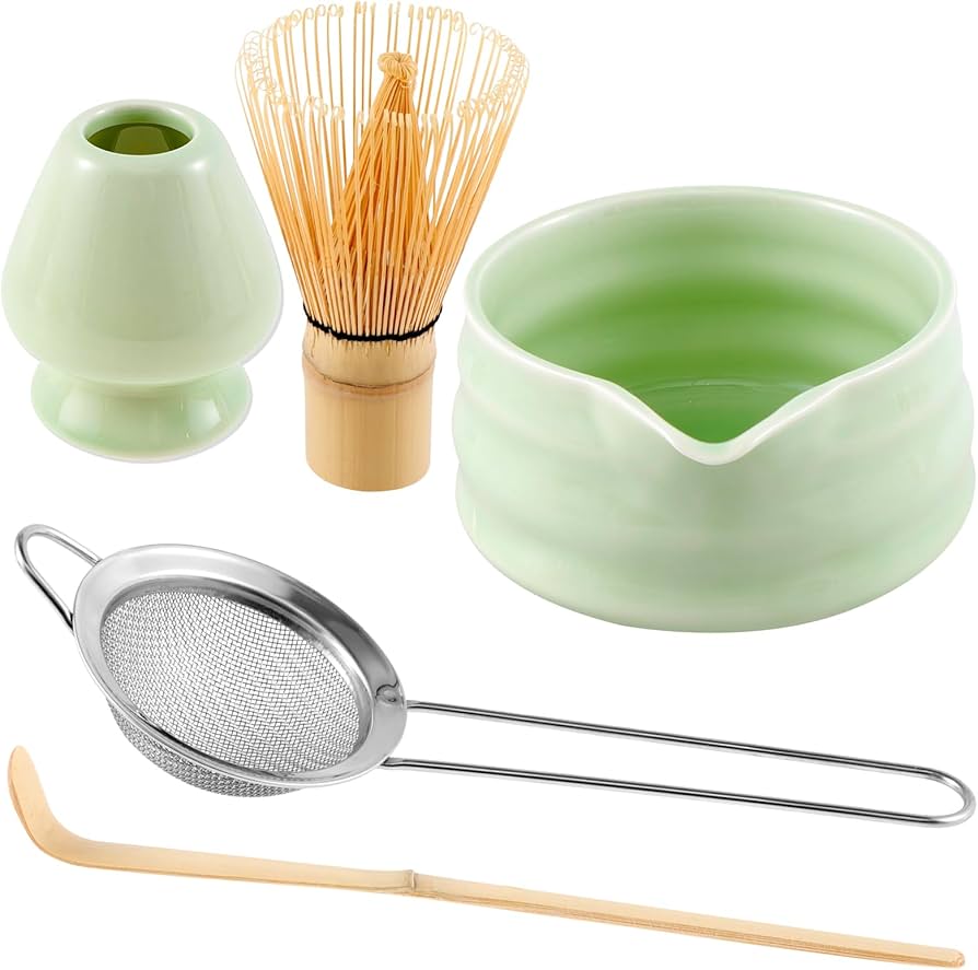 matcha green tea whisk and bowl