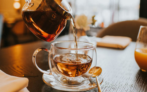 black and green tea