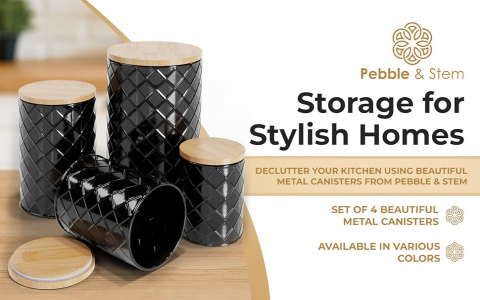 Stylish Ceramic Black Tea, Coffee & Sugar Canisters for Modern Kitchens