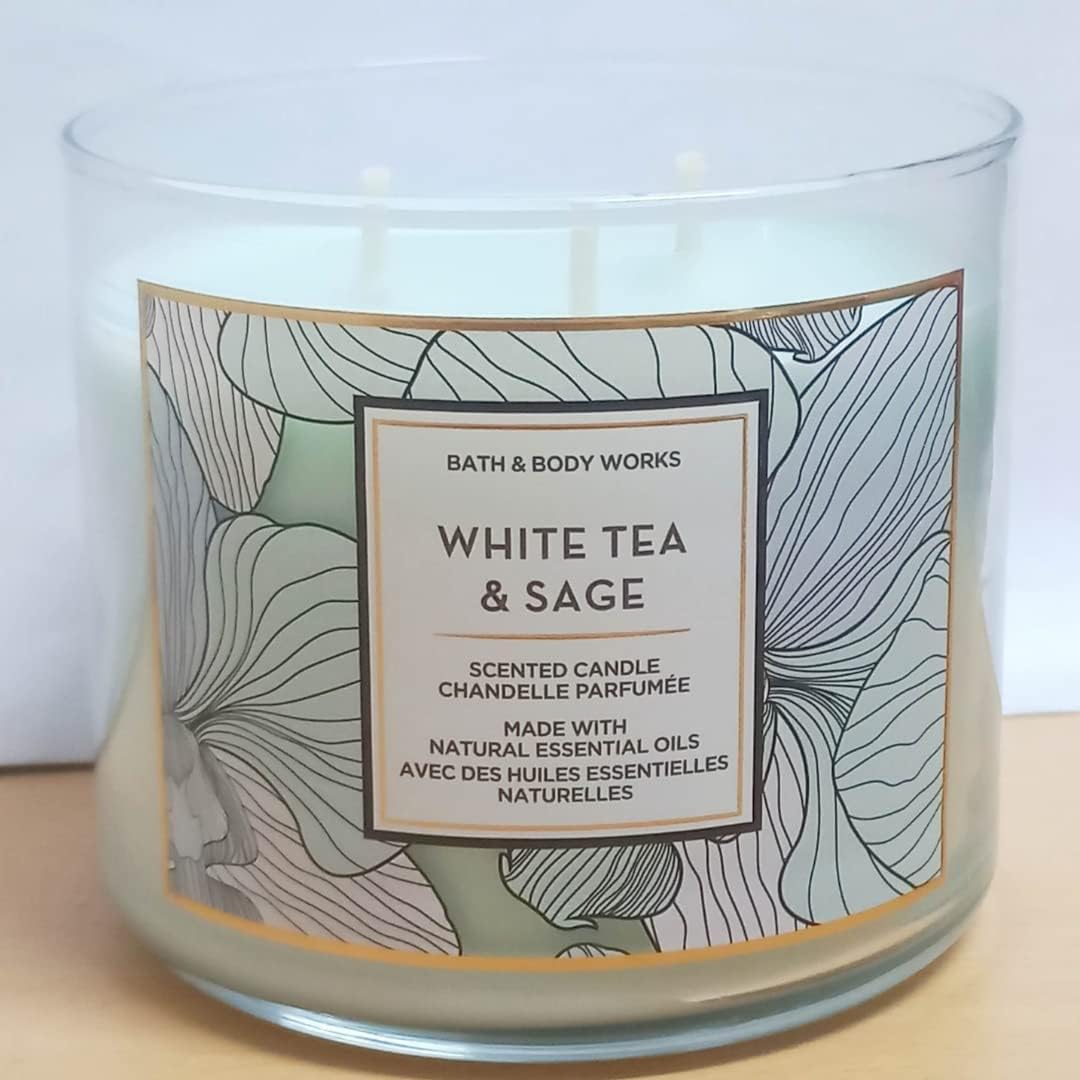 white tea and sage candle