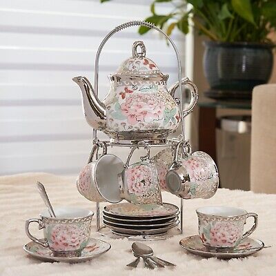 tea set with cups