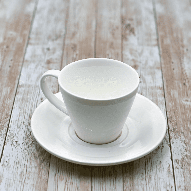 white tea cup