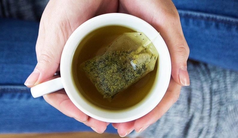 green tea from tea bags