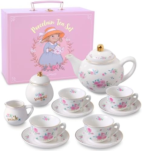 Complete Child's Tea Set: Perfect Gift for Little Girls & Tea Party Fun