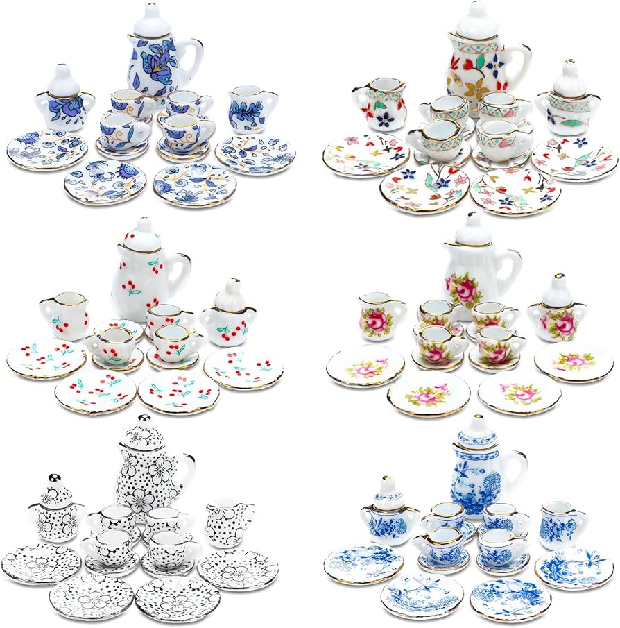 Affordable Miniature Tea Sets for Collectors and Dollhouse Decor