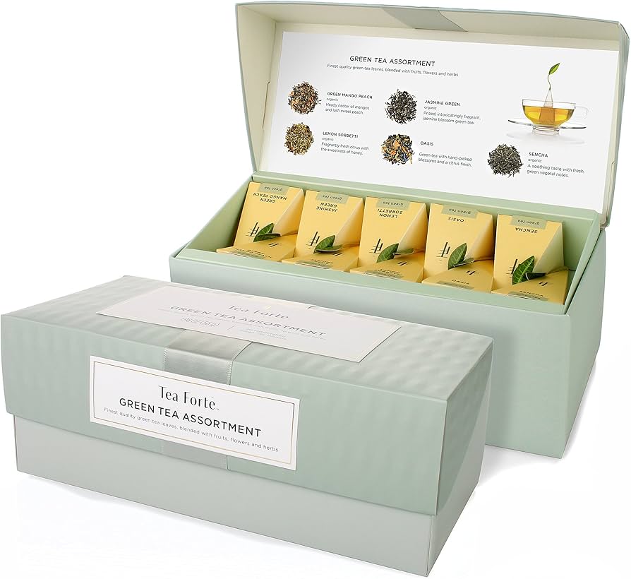 Best Green Tea Set Gift Ideas: Assorted Loose Leaf & Pyramid Tea Packs