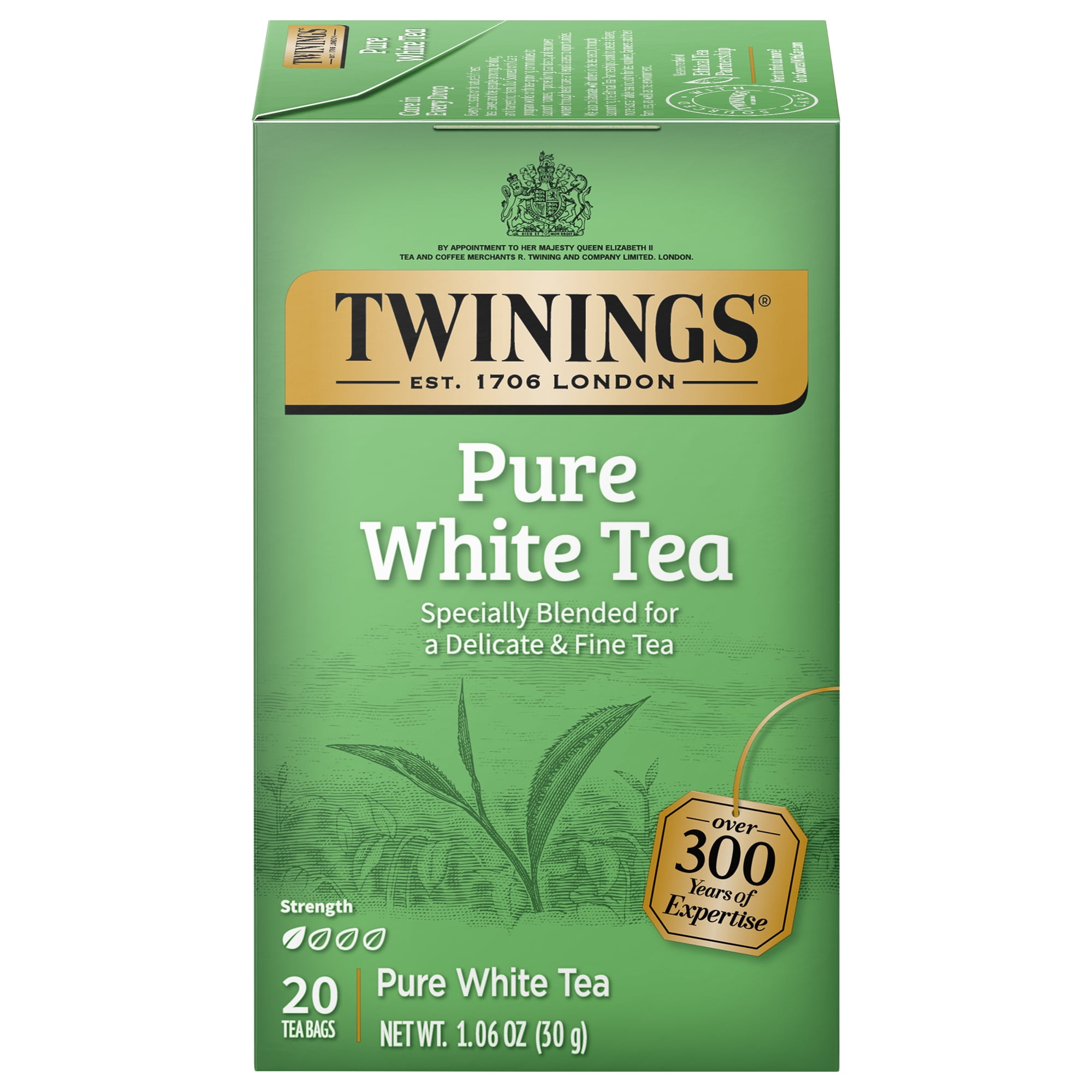 white tea bags