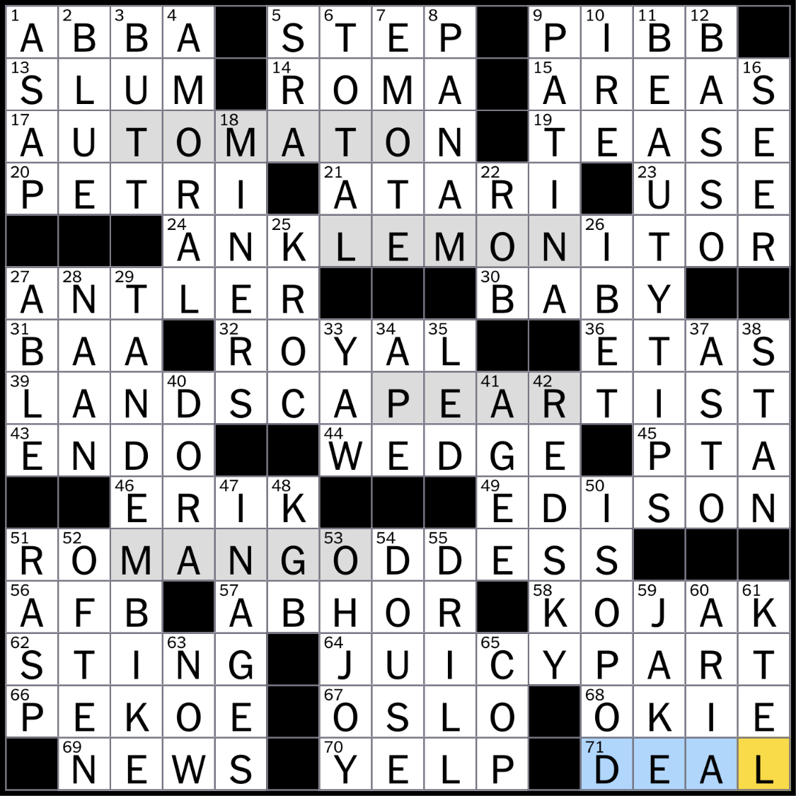 crossword clue black tea